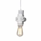 Lampe à Suspension en Métal Blanc, Anthracite ou Or 2 Tailles - Meccasmo Viadurini