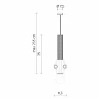 Lampe à Suspension en Métal Blanc, Anthracite ou Or 2 Tailles - Meccasmo Viadurini