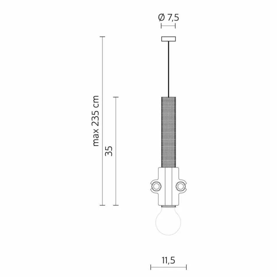Lampe à Suspension en Métal Blanc, Anthracite ou Or 2 Tailles - Meccasmo Viadurini