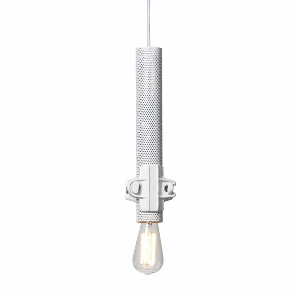 Lampe à Suspension en Métal Blanc, Anthracite ou Or 2 Tailles - Meccasmo Viadurini