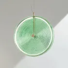 Lampe à Suspension en Métal et Verre à Décor de Lignes Concentriques - Hackberry Viadurini
