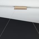 Lampe à Suspension en Métal Fini Doré avec LED Dimmable - Raiss Viadurini