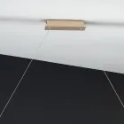 Lampe à Suspension en Métal Fini Doré avec LED Dimmable - Raiss Viadurini