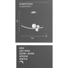 Lampe à Suspension en Métal Peint et Verre Soufflé - Perdrix Viadurini