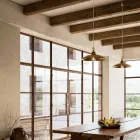 Lampe à suspension en laiton et cuivre fabriquée en Italie - Escargot Viadurini