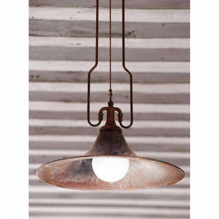 Lampe pendentif en laiton et de cuivre moulin avec crochet Viadurini