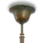 Suspension en laiton, verre et indice de protection IP44, fabriquée en Italie - Drago Viadurini