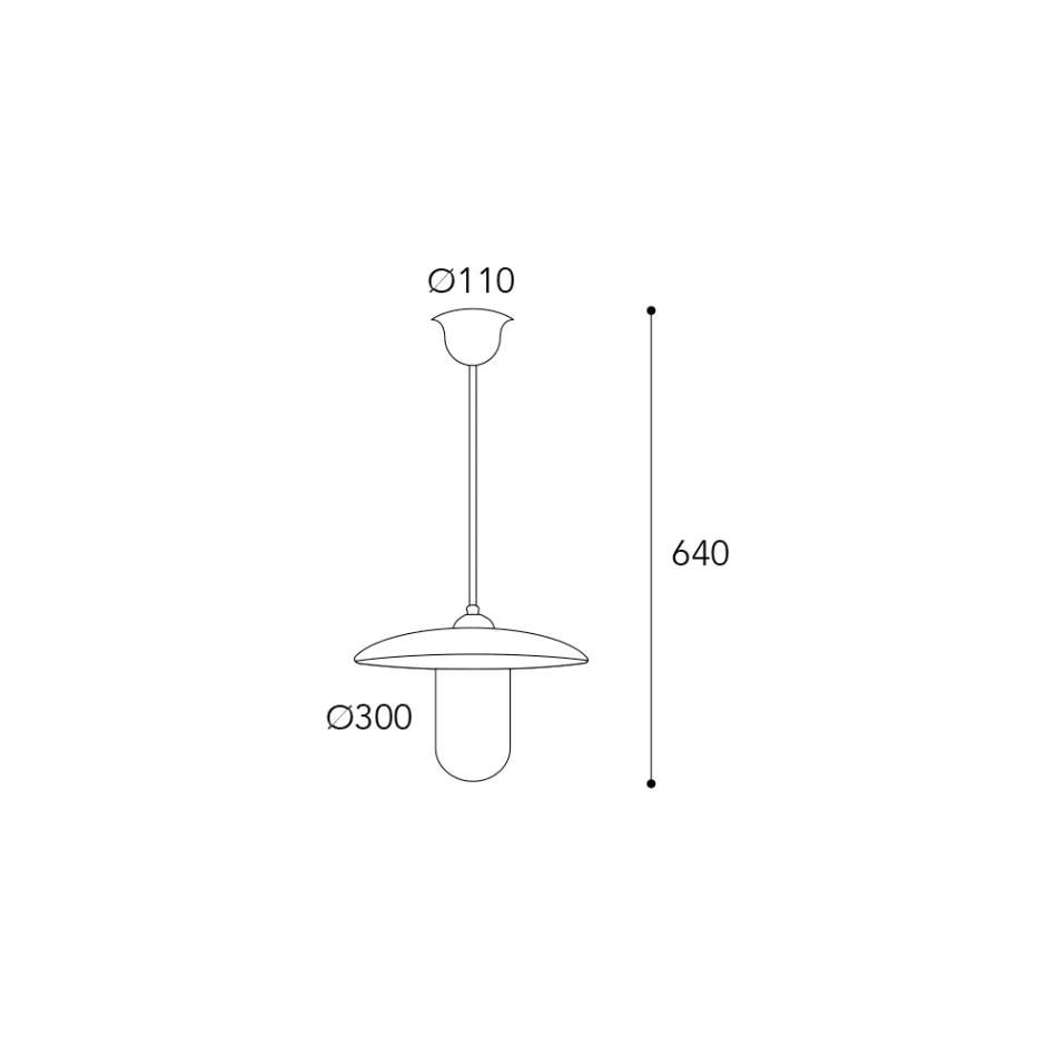 Suspension en laiton, verre et indice de protection IP44, fabriquée en Italie - Drago Viadurini