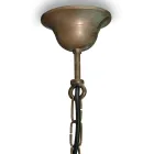 Suspension Elfico en laiton, verre opale et indice de protection IP44 Viadurini