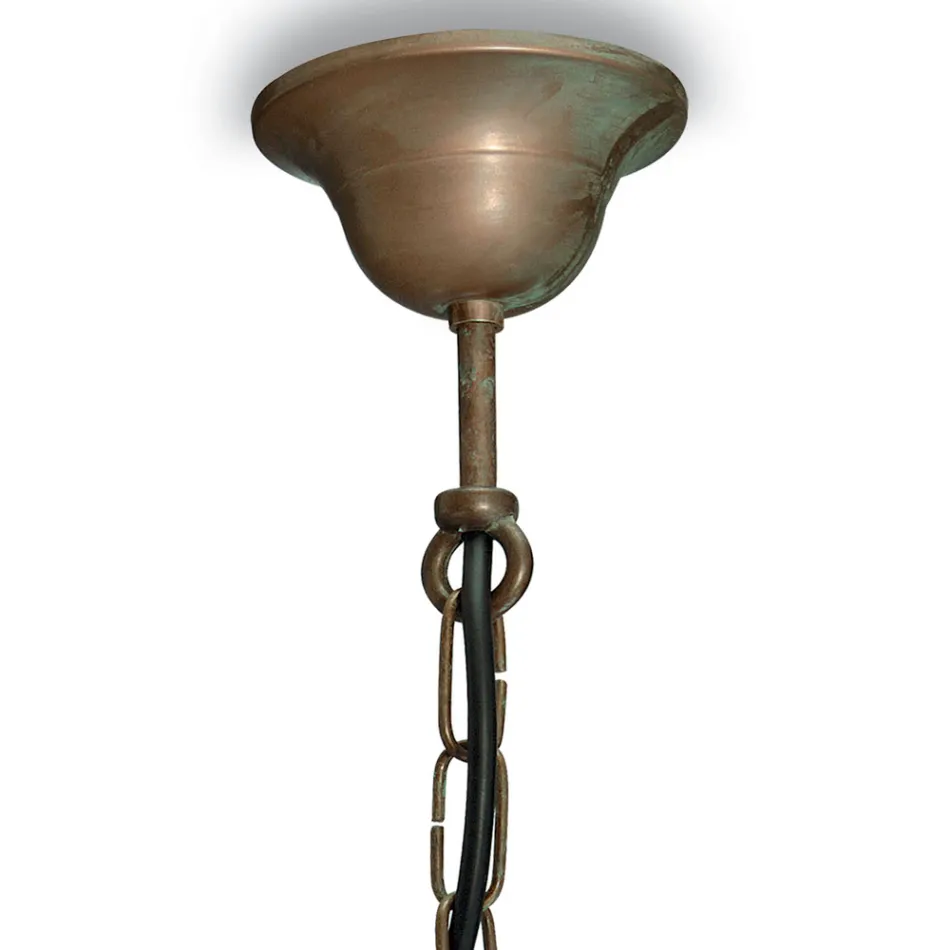 Suspension Elfico en laiton, verre opale et indice de protection IP44 Viadurini