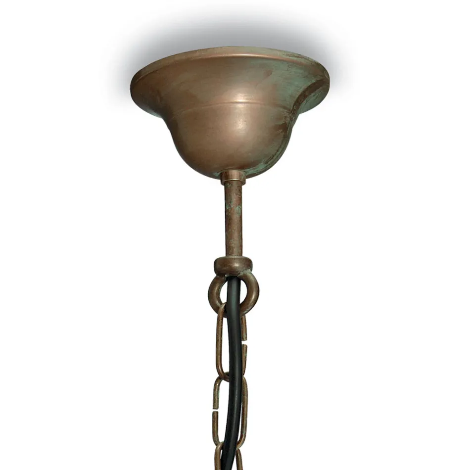 Suspension Elfico en laiton, verre transparent et IP44 Viadurini