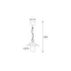 Suspension Elfico en laiton, verre transparent et IP44 Viadurini
