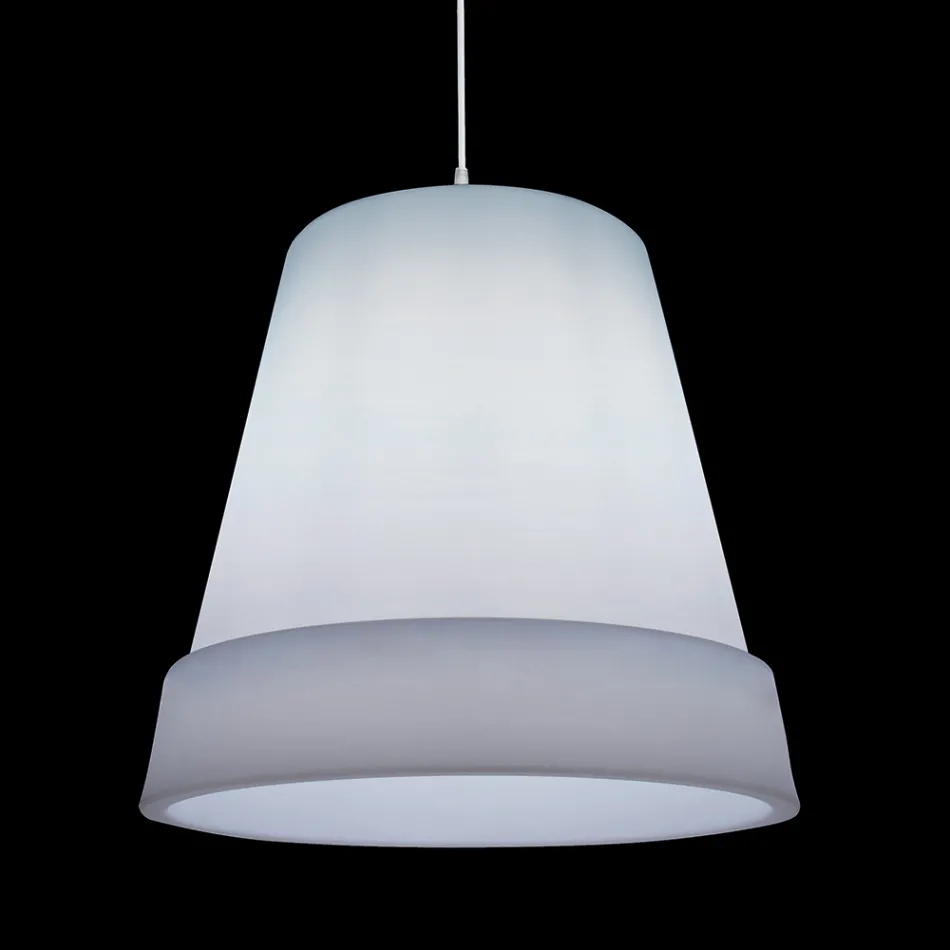 Lampe à suspension en polyéthylène blanc Made in Italy - Minervo Viadurini