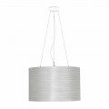 Lampe à suspension en polypropylène blanc, diamètre 60 cm, Debby