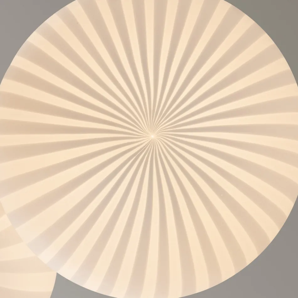 Lampe à Suspension en Verre Blanc au Design Filigrane Pointu - Caravane Viadurini