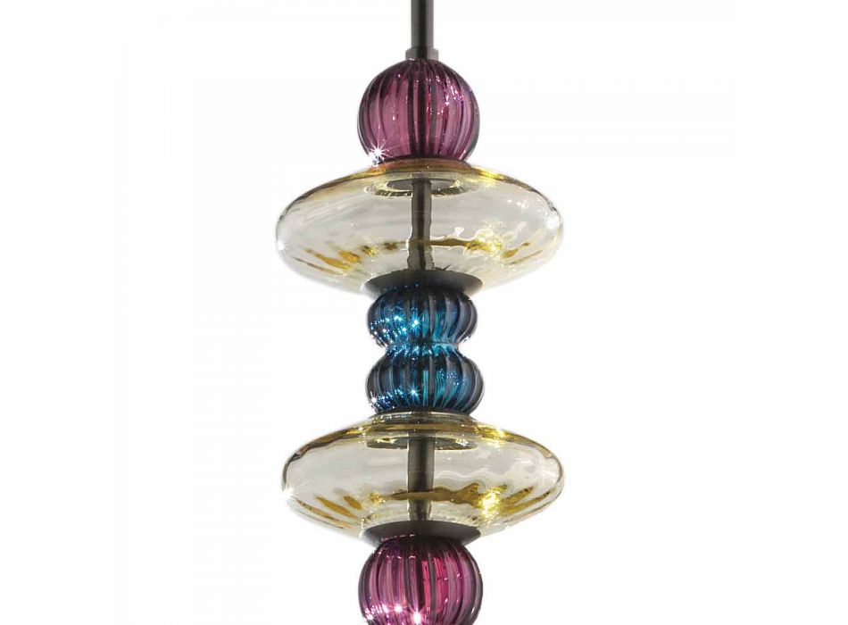 Lampe à suspension en verre de Venise, fabriquée à la main en Italie - Amilia Viadurini