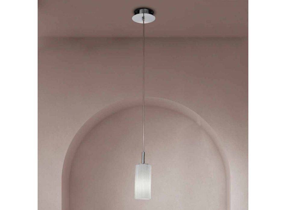 Lampe à suspension en verre de Venise fabriquée à la main en Italie - Larissa Viadurini