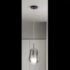 Lampe à Suspension en Verre et Fil Transparent Made in Italy - Trilly Viadurini