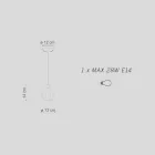 Lampe à suspension en verre en 2 finitions différentes fabriquée en Italie - Afoxe Viadurini