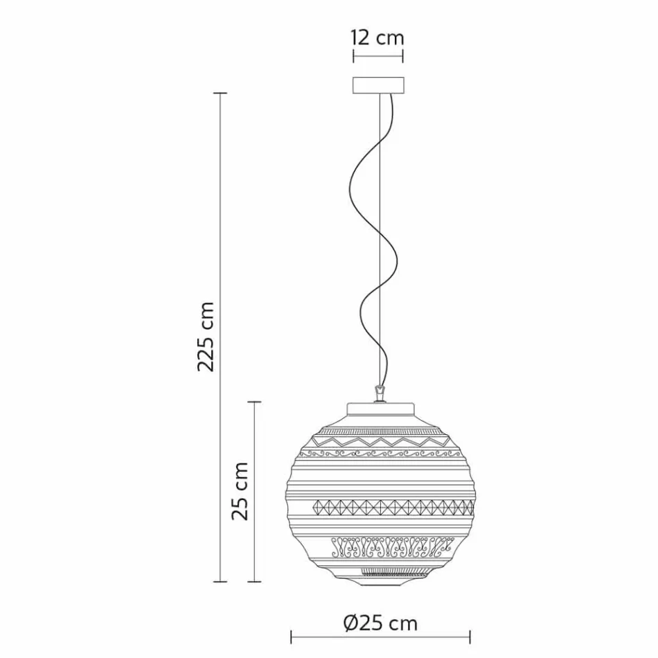 Lampe à suspension en verre satiné blanc en 2 tailles design - Morse Viadurini