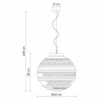 Lampe à suspension en verre satiné blanc en 2 tailles design - Morse Viadurini