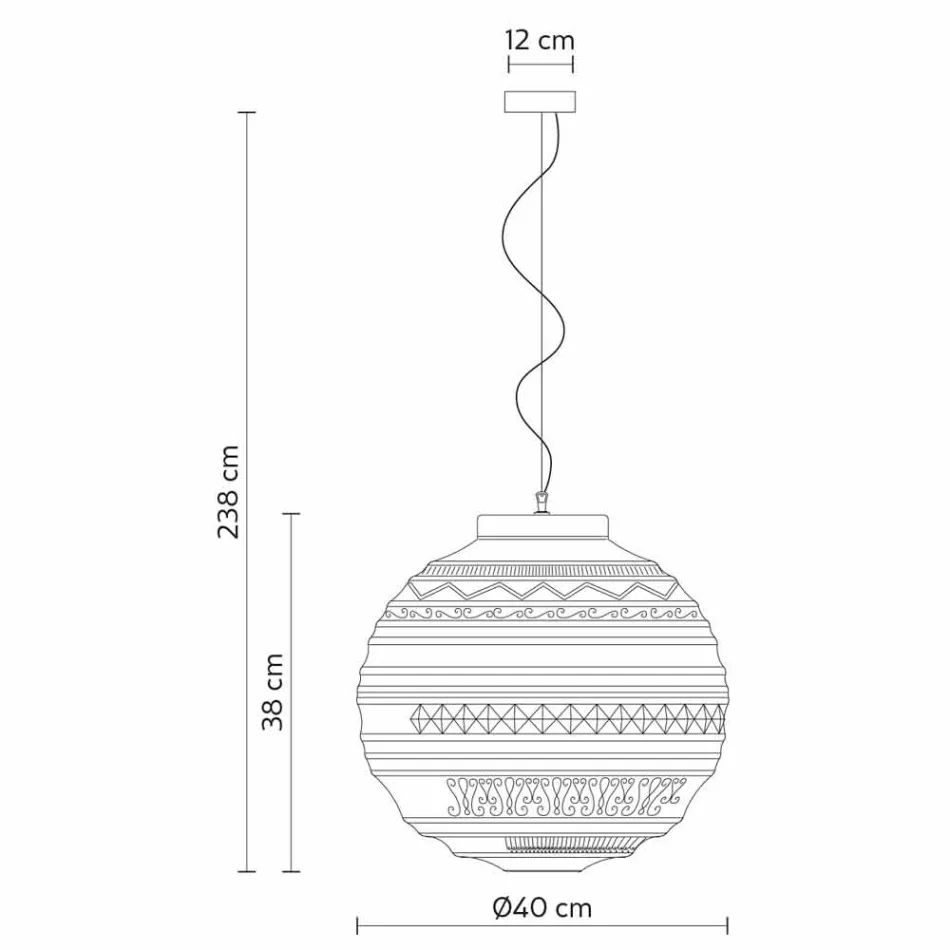Lampe à suspension en verre satiné blanc en 2 tailles design - Morse Viadurini