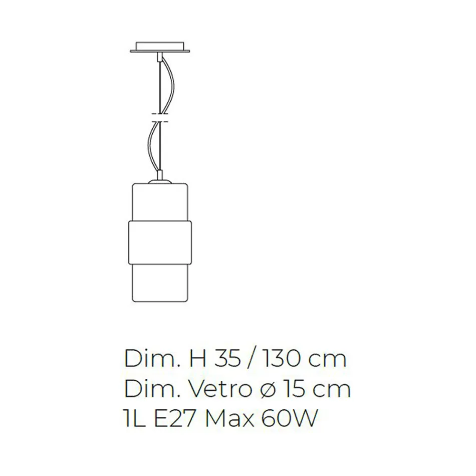 Lampe à Suspension en Verre Soufflé à Venise 15 cm - Satomi Viadurini