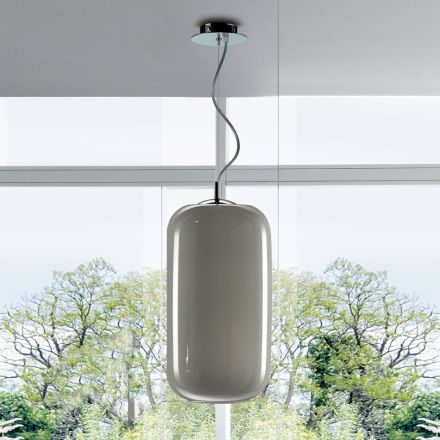 Lampe à Suspension en Verre Soufflé Fabriqué à Venise - Bambou Viadurini