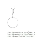 Lampe à Suspension en Verre Vénitien Blanc Soufflé à la Main - Lune Viadurini