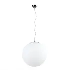 Lampe à Suspension en Verre Vénitien Blanc Soufflé à la Main - Lune Viadurini