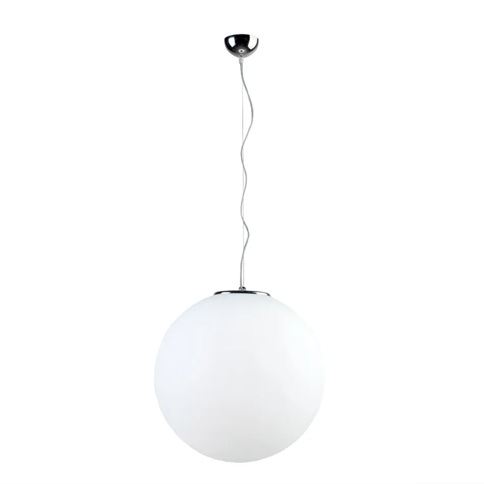 Lampe à Suspension en Verre Vénitien Blanc Soufflé à la Main - Lune Viadurini