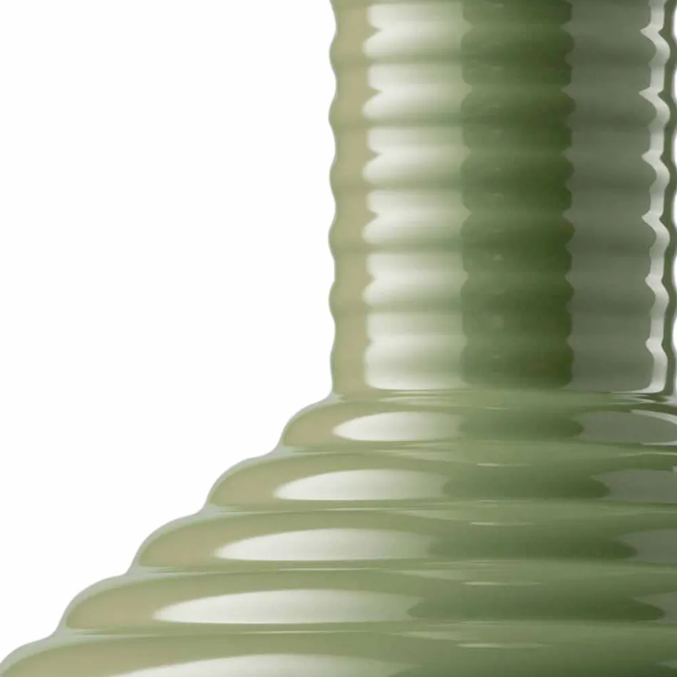 Lampe à Suspension en Verre Peint Fabriquée en Italie - Selaron Viadurini