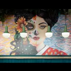 Lampe à Suspension en Verre Peint Fabriquée en Italie - Selaron Viadurini