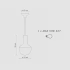 Lampe à Suspension en Verre Peint Fabriquée en Italie - Selaron Viadurini