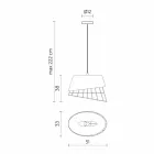 Lampe à Suspension en Fibre de Verre Blanche et Métal Design Élégant - Solaire Viadurini