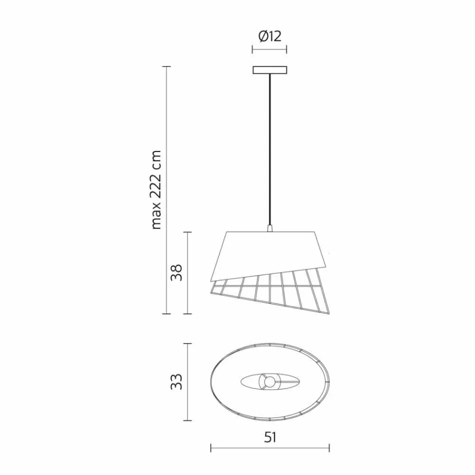 Lampe à Suspension en Fibre de Verre Blanche et Métal Design Élégant - Solaire Viadurini