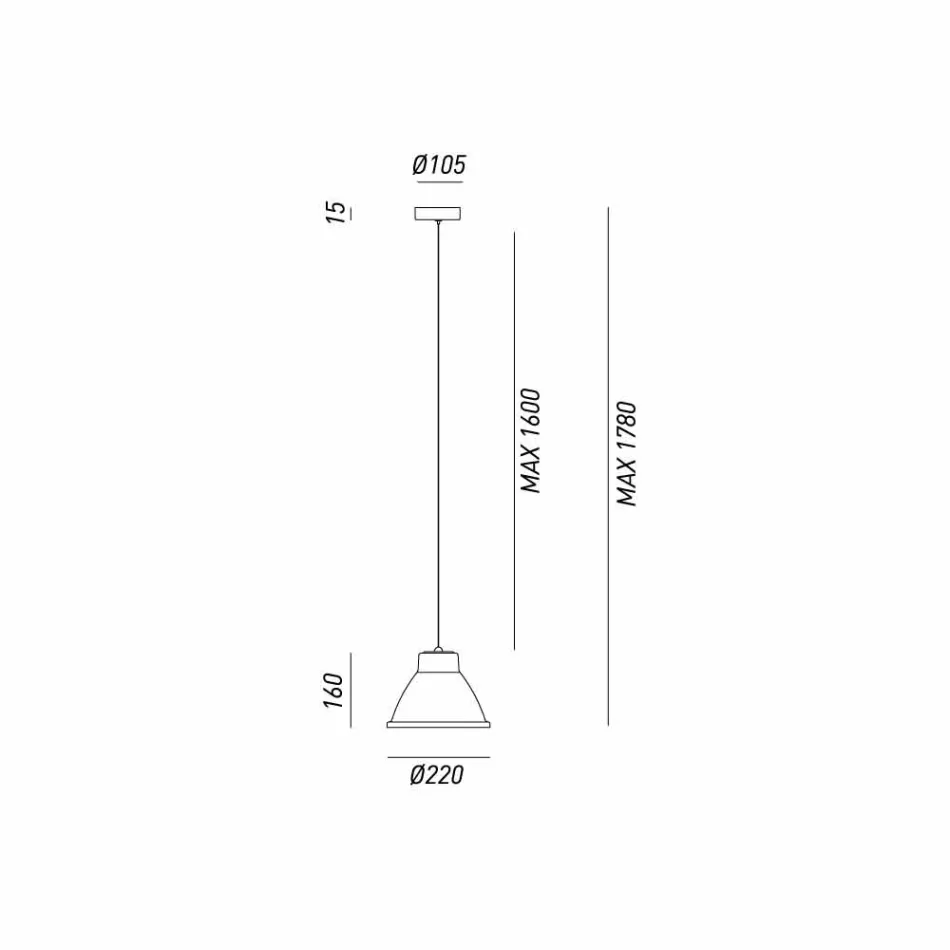 Lampe suspension industrielle Fer Loft Mini Il Fanale Viadurini