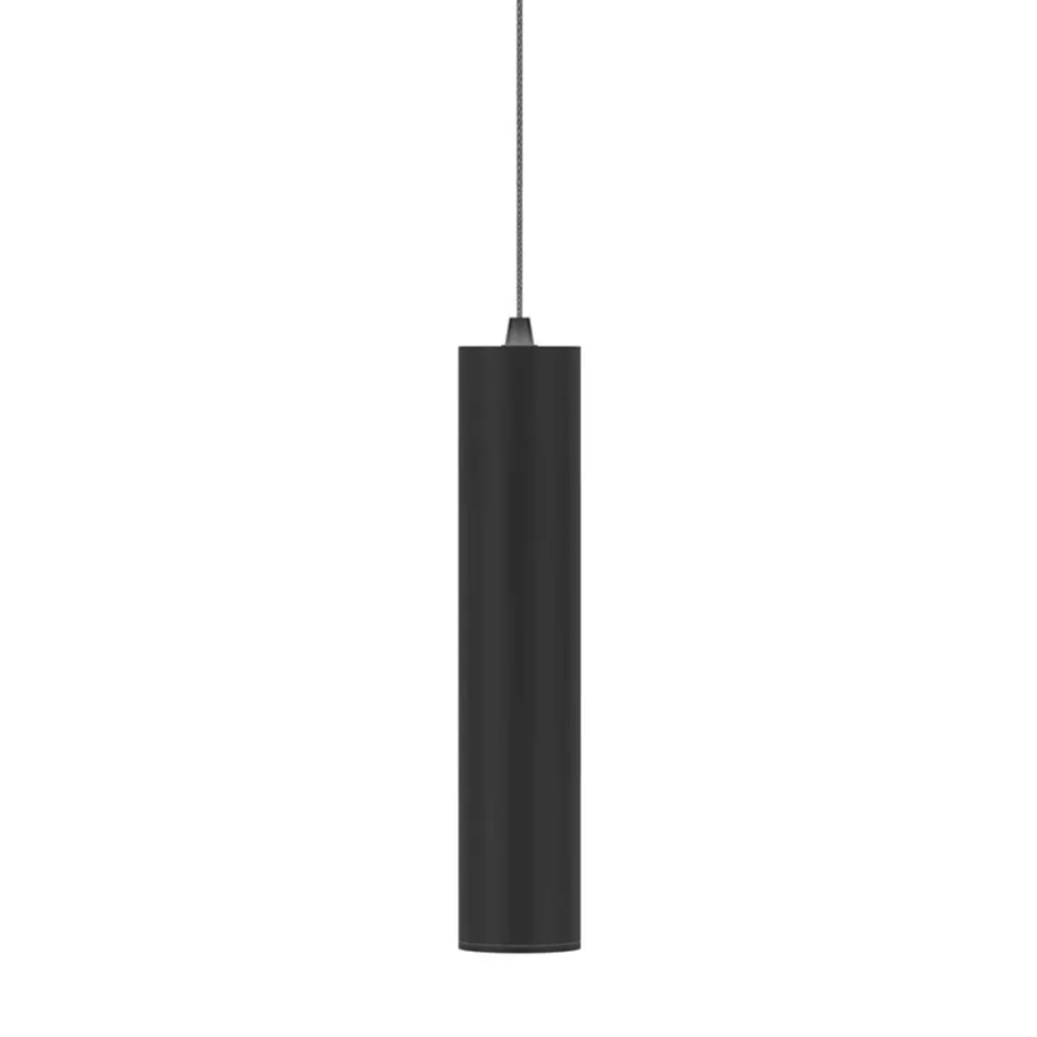 Lampe à Suspension Led 7W en Aluminium Blanc ou Noir Mat - Rebolla Viadurini