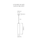 Lampe à Suspension Led 7W en Aluminium Blanc ou Noir Mat - Rebolla Viadurini