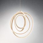 Lampe à Suspension LED Grande ou Petite en Métal Doré Design - Point Viadurini
