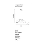 Lampe à Suspension Led en Métal Argenté, 2 Tailles Design Moderne - Lumino Viadurini