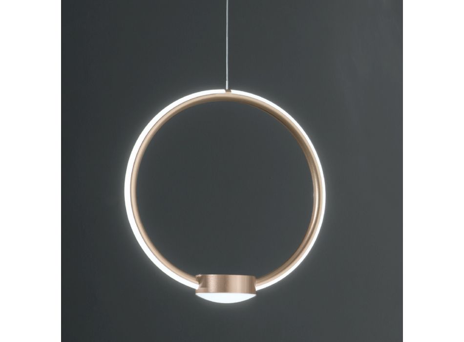 Lampe à Suspension LED en Métal avec Diffuseur Polymère - Lumina Viadurini