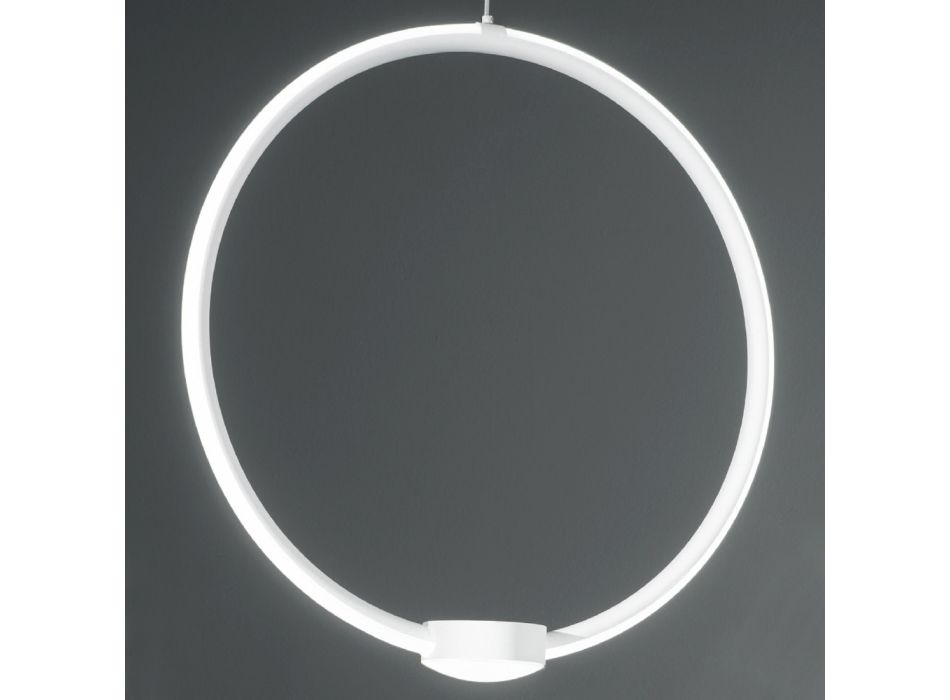 Lampe à Suspension LED en Métal avec Diffuseur Polymère - Lumina Viadurini