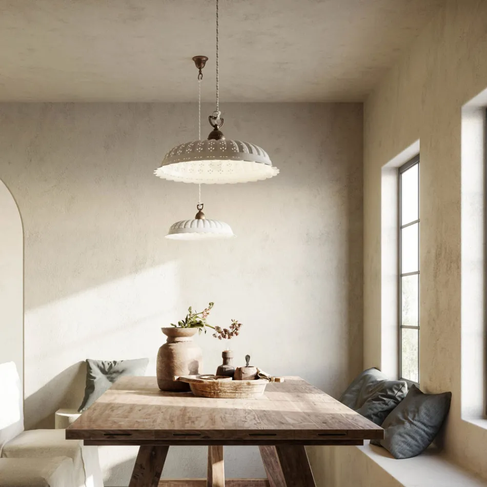 Suspension en céramique Liberty Ø42 Anita Il Fanale Viadurini