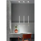 Lampe à Suspension Moderne avec Lumière LED en Métal Peint - Mélèze Viadurini