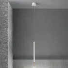 Lampe à Suspension Moderne avec Lumière LED en Métal Peint - Mélèze Viadurini