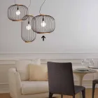 Lampe suspension contemporaine en acier Ø58xh.48xL.cavo100 Jana Viadurini