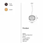 Lampe suspension contemporaine en acier Ø58xh.48xL.cavo100 Jana Viadurini