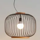 Lampe suspension contemporaine en acier Ø58xh.48xL.cavo100 Jana Viadurini