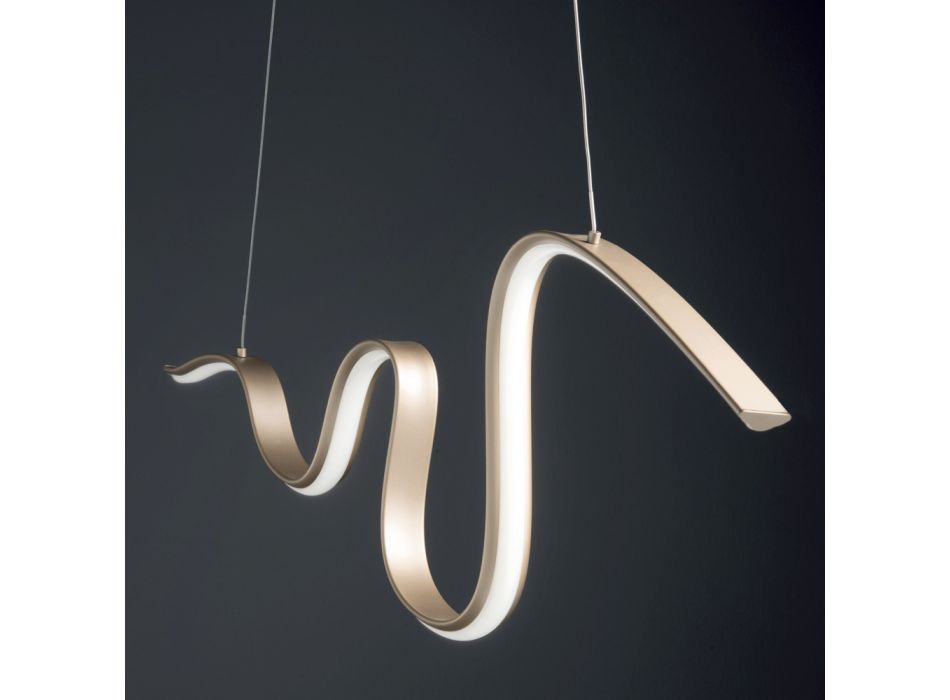 Lampe à suspension moderne en métal avec source de lumière LED - Steven Viadurini